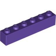 Lego kostka (kostička) 1x6, tmavě fialová (4589609, 4225242)